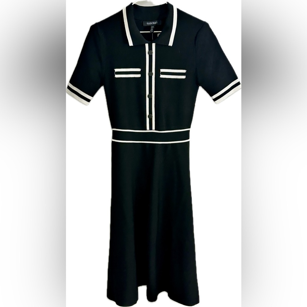 Ellen Tracy XS Black & White Dress - NWT